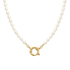 Bella Pearls Carabiner Necklace
