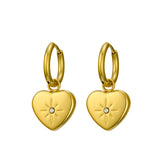 London Heart of Gold Hoops