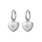 London Heart of Silver Hoops