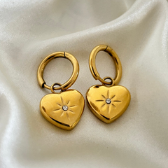 London Heart of Gold Hoops